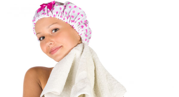 Woman Drying Her Face After Using a Homemade Face Scrub.