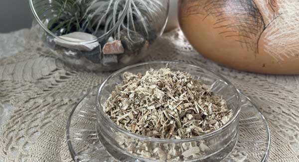 Dried Marshmallow Root in a Bowl.